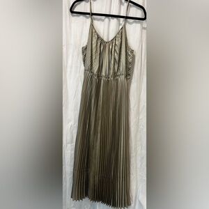 All Saints Silver Satin Dress Large